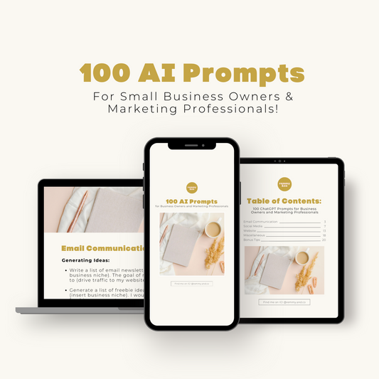 100 AI Prompts for Business Owners & Marketing Professionals