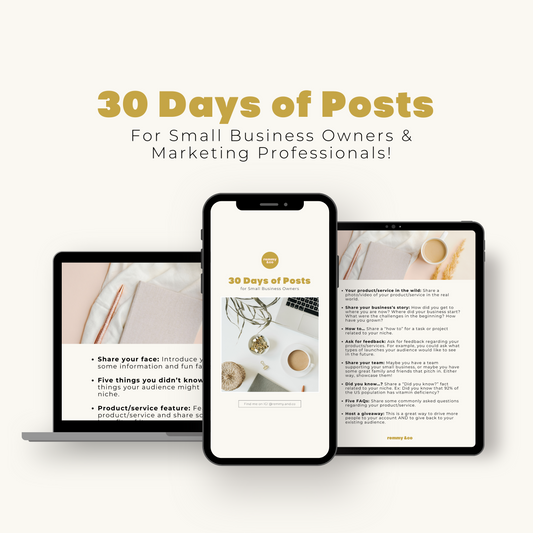 FREE! 30 Days of Social Media Posts