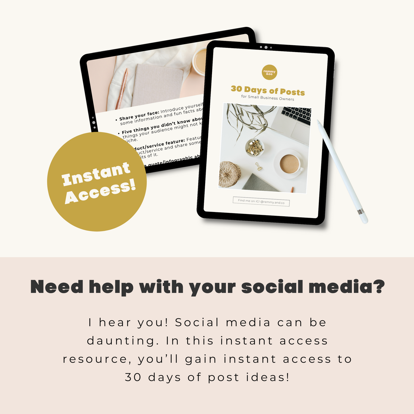 FREE! 30 Days of Social Media Posts