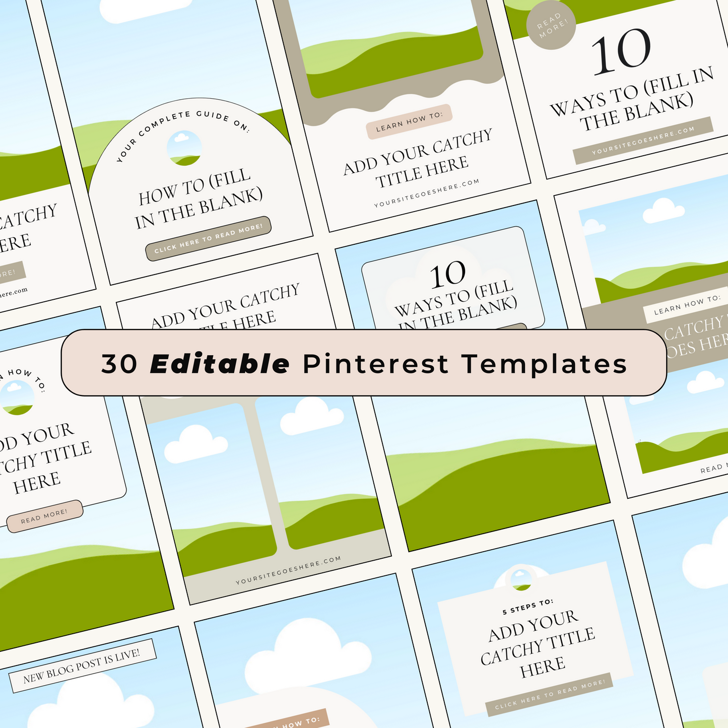 30 Editable Canva Pinterest Templates