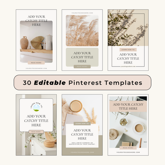 30 Editable Canva Pinterest Templates