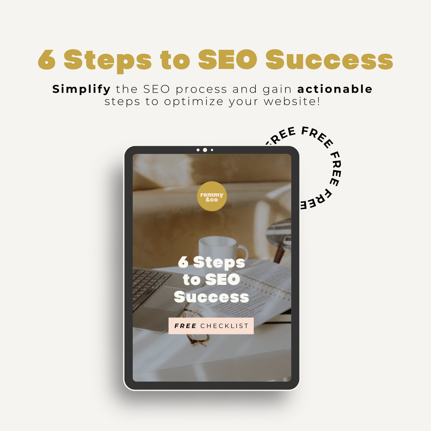 FREE! 6 Steps to SEO Success Checklist